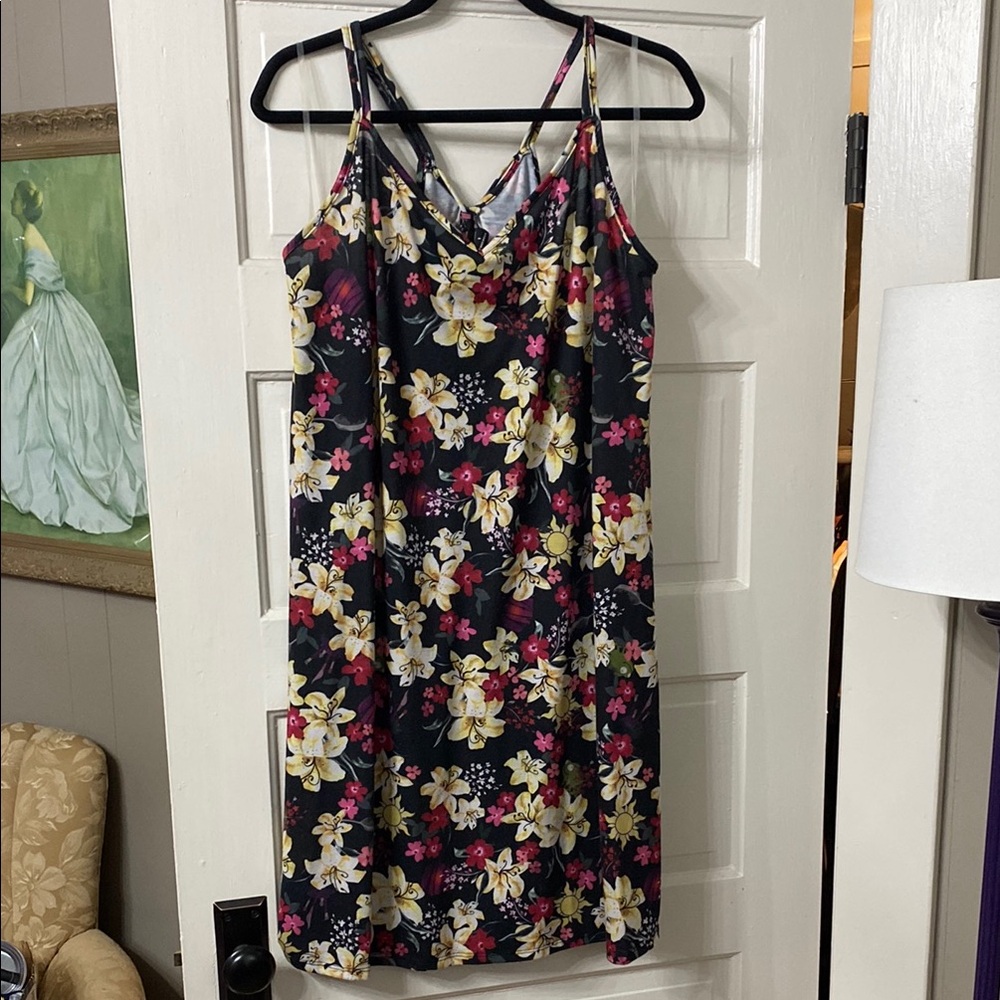 Floral Black Dress